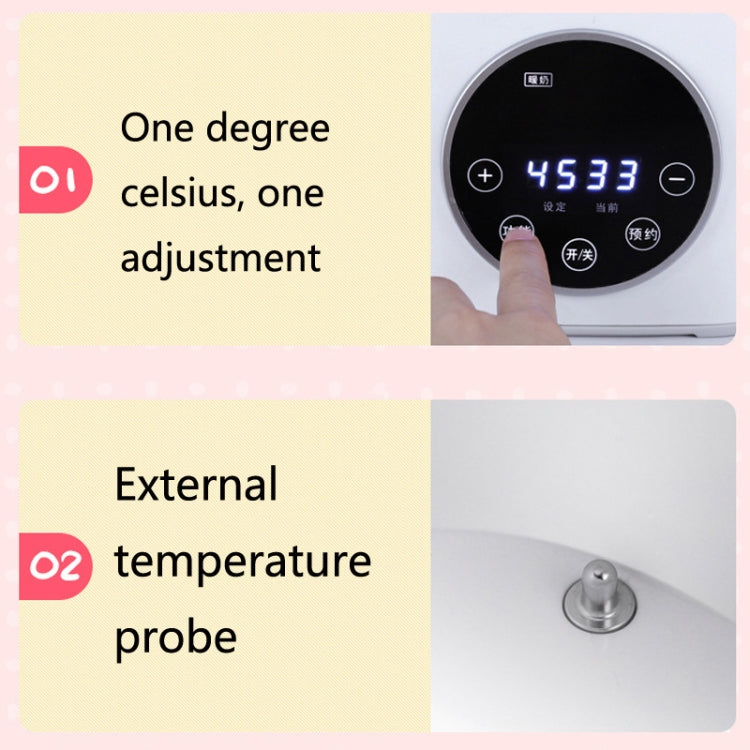 NUBITE N20 2 In 1 Double Bottle Warmer Sterilization Machine, Plug Type:US Plug(White) - Baby Care by buy2fix | Online Shopping UK | buy2fix