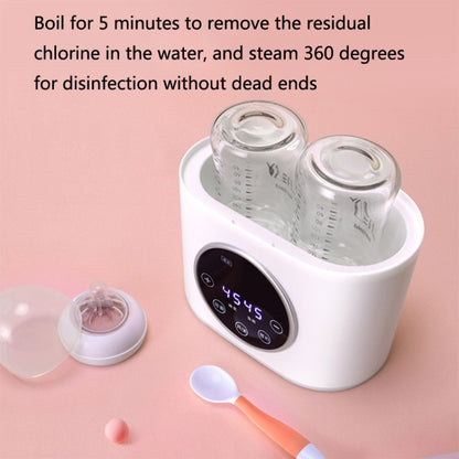 NUBITE N20 2 In 1 Double Bottle Warmer Sterilization Machine, Plug Type:US Plug(Pink) - Baby Care by buy2fix | Online Shopping UK | buy2fix