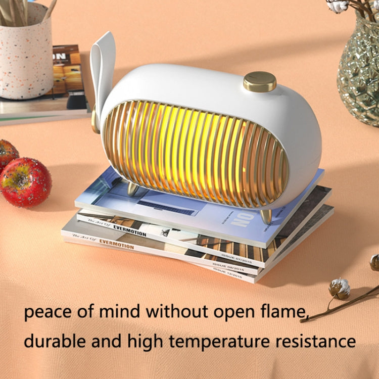 N301 Mini Heater Office Desk Silent Hot Air Heater Household Bedroom Heater US Plug(Ink Blue) - Electric Heaters by buy2fix | Online Shopping UK | buy2fix