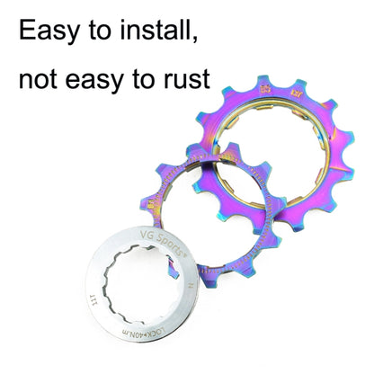 VG SPORTS Bicycle Lightweight Wear -Resistant Colorful Flywheel, Style:8 Speed 11-32T by VG SPORTS