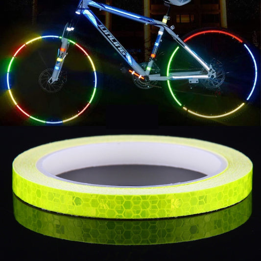 3 Rolls Bicycle Mountain Bike Motorcycle Sticker Car Contour Reflective Sticker Night Riding Reflective Sticker 1 x 800cm(Yellow) - Decorative Accessories by buy2fix | Online Shopping UK | buy2fix