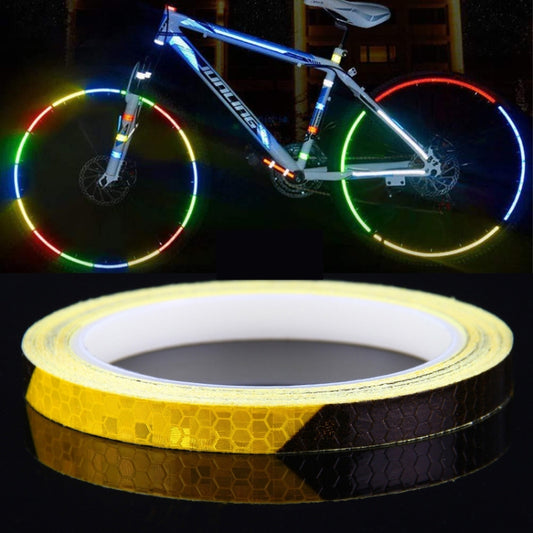 3 Rolls Bicycle Mountain Bike Motorcycle Sticker Car Contour Reflective Sticker Night Riding Reflective Sticker 1 x 800cm(Black Orange) - Decorative Accessories by buy2fix | Online Shopping UK | buy2fix