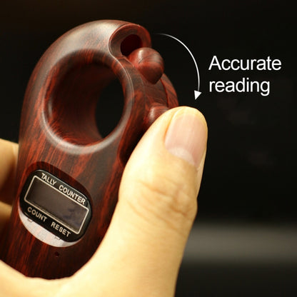 Buddhist Beads Chanting Rolling Automatic Induction Digital Display Electronic Counter(Sandalwood) - Pedometer by buy2fix | Online Shopping UK | buy2fix