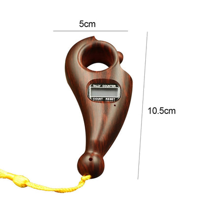 Buddhist Beads Chanting Rolling Automatic Induction Digital Display Electronic Counter(Sandalwood) - Pedometer by buy2fix | Online Shopping UK | buy2fix