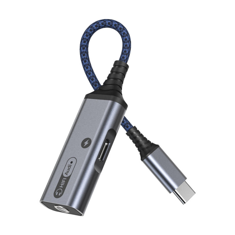 MH339A Type-c / USB-c Adapter Cable Mobile Phone Live Audio Charging Cable(Gray) by buy2fix