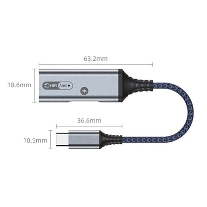 MH339A Type-c / USB-c Adapter Cable Mobile Phone Live Audio Charging Cable(Gray) by buy2fix