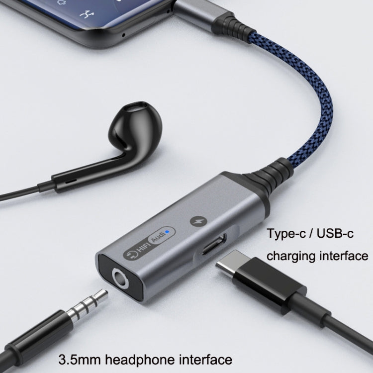 MH339A Type-c / USB-c Adapter Cable Mobile Phone Live Audio Charging Cable(Gray) by buy2fix