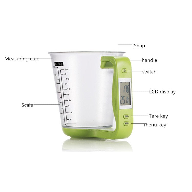 1000g / 1g Kitchen Electronic Scales Electronic Measuring Cup Baking DIY Measuring Tool(Black) by buy2fix