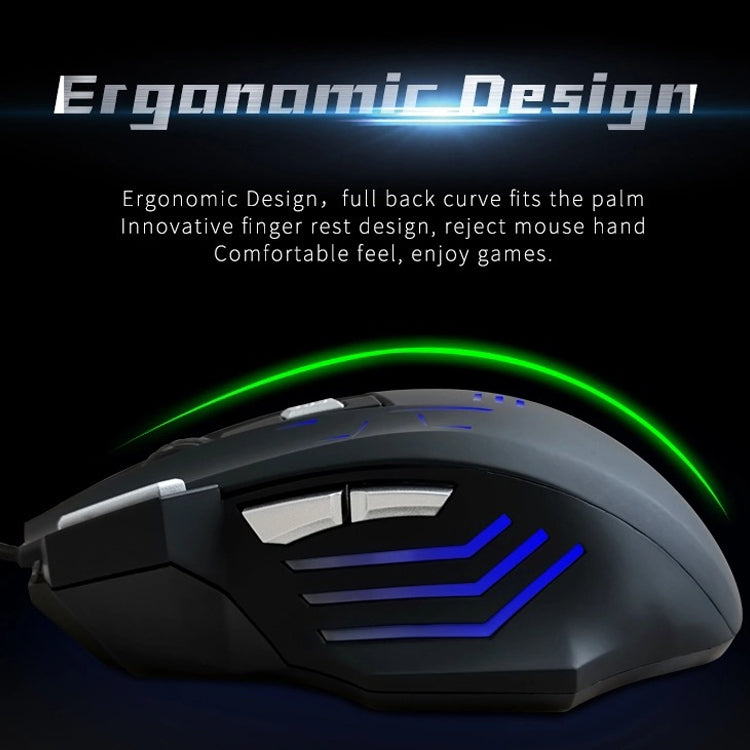 MOS7 7 Keys One-click Combo Custom Keyboard Shortcuts Game Mice, Cable Length: 2m(Black) by buy2fix