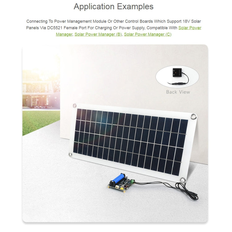 Waveshare 18V 10W Semi-flexible Polycrystalline Silicon Solar Panel by Waveshare
