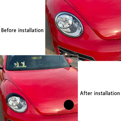 Headlight Eyebrow Modified Car Sticker For Volkswagen Beetle 2012-2018(Piano Black) by buy2fix