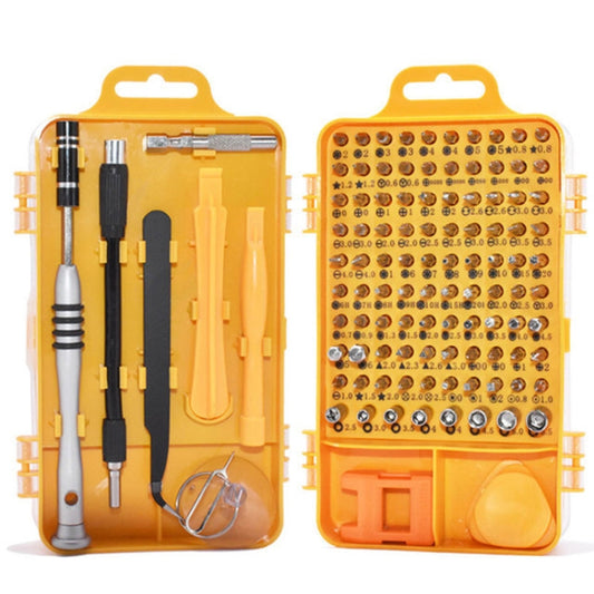 110 in 1 Watch Mobile Phone Disassembly Maintenance Tool Multi-function Chrome Vanadium Steel Screwdriver Set(Yellow) - Screwdriver Set by buy2fix | Online Shopping UK | buy2fix