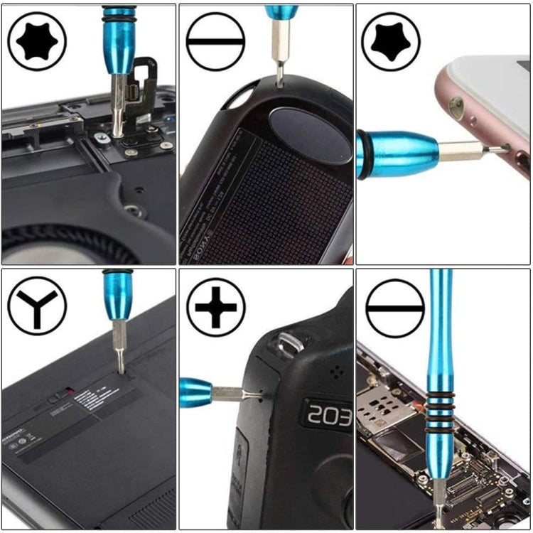 110 in 1 Watch Mobile Phone Disassembly Maintenance Tool Multi-function Chrome Vanadium Steel Screwdriver Set(Blue) - Screwdriver Set by buy2fix | Online Shopping UK | buy2fix