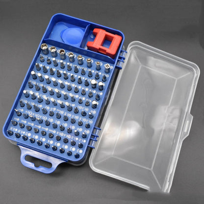 110 in 1 Watch Mobile Phone Disassembly Maintenance Tool Multi-function Chrome Vanadium Steel Screwdriver Set(Blue) - Screwdriver Set by buy2fix | Online Shopping UK | buy2fix