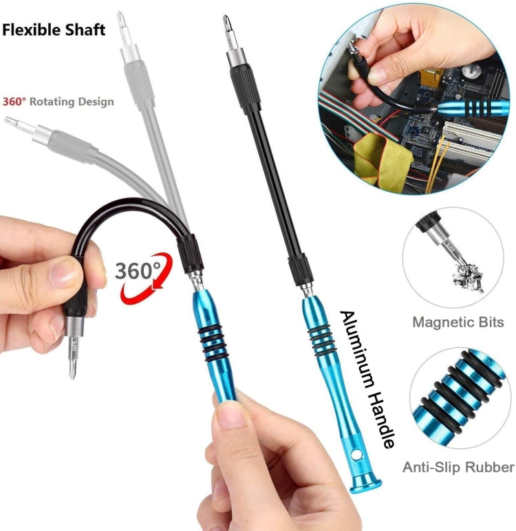 110 in 1 Watch Mobile Phone Disassembly Maintenance Tool Multi-function Chrome Vanadium Steel Screwdriver Set(Blue) - Screwdriver Set by buy2fix | Online Shopping UK | buy2fix