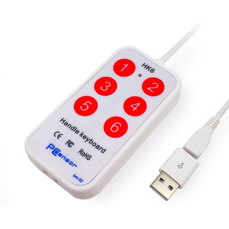 HK-6 Android Version 6 Keys Custom PS Shortcut Keys Medical USB Keypad, Cable Length: 2m by buy2fix