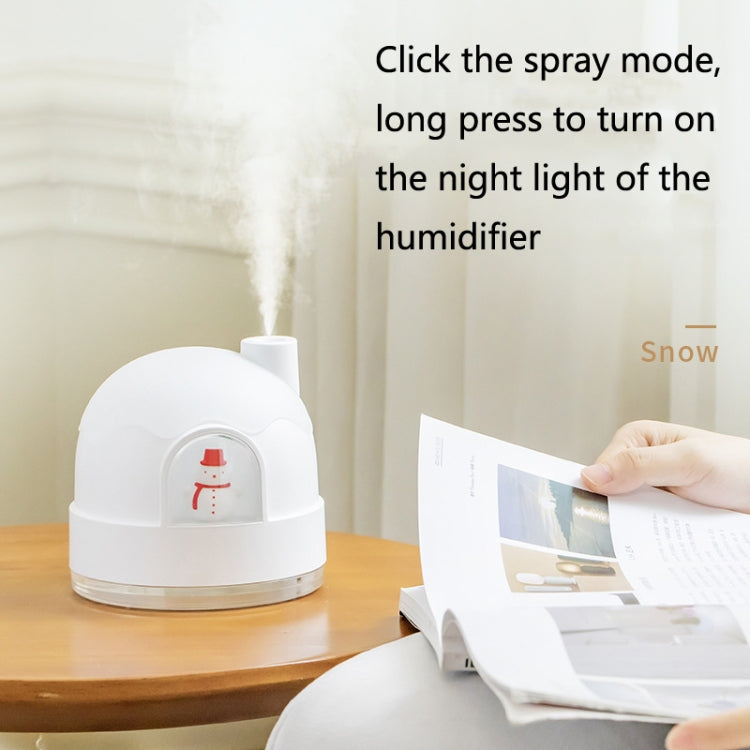 ZAY-H006 Charge Snowman Humidifier Night Light USB Mute Cute Desktop Air Mini Atomizer Air Humidifier(White) - Air Purifiers & Accessories by buy2fix | Online Shopping UK | buy2fix
