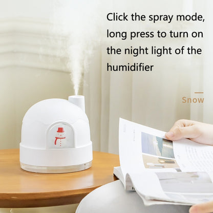 ZAY-H006 Charge Snowman Humidifier Night Light USB Mute Cute Desktop Air Mini Atomizer Air Humidifier(White) - Air Purifiers & Accessories by buy2fix | Online Shopping UK | buy2fix