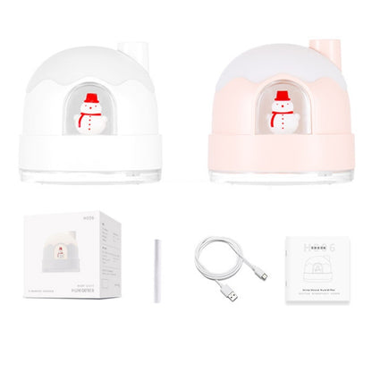 ZAY-H006 Charge Snowman Humidifier Night Light USB Mute Cute Desktop Air Mini Atomizer Air Humidifier(White) - Air Purifiers & Accessories by buy2fix | Online Shopping UK | buy2fix