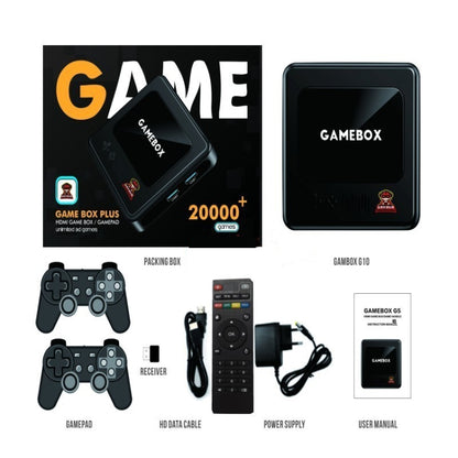 GD10 64G Built-In 30000+ Games Dual System Set-Top Box 3D Home 4K HD  TV Game Console Box UK Plug(White) - Pocket Console by ANBERNIC | Online Shopping UK | buy2fix