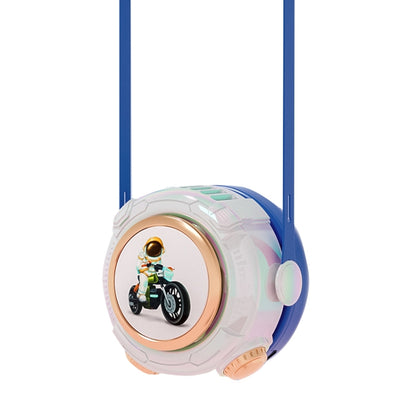 MD666-3 Cartoon Space Capsule Mini Portable Bladeless Hanging Neck Fan(Blue) by buy2fix