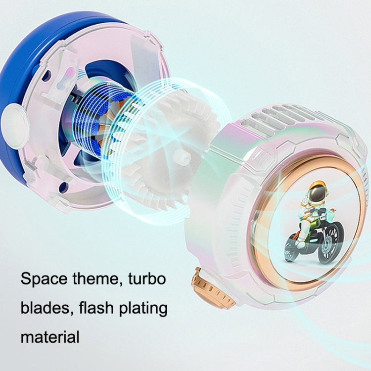 MD666-3 Cartoon Space Capsule Mini Portable Bladeless Hanging Neck Fan(Blue) by buy2fix