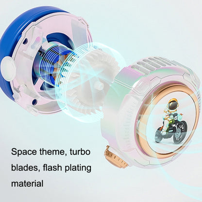 MD666-3 Cartoon Space Capsule Mini Portable Bladeless Hanging Neck Fan(Blue) by buy2fix