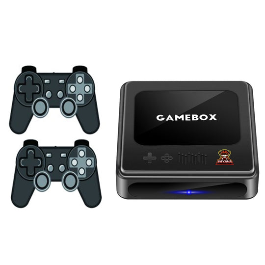 GD10 128G Built-In 40000+ Games Dual System Set-Top Box 3D Home 4K HD  TV Game Console Box US Plug(Black)