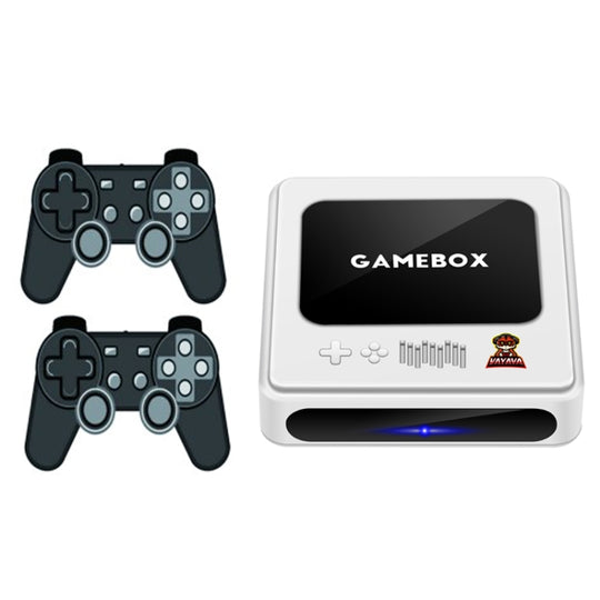 GD10 128G Built-In 40000+ Games Dual System Set-Top Box 3D Home 4K HD  TV Game Console Box US Plug(White)