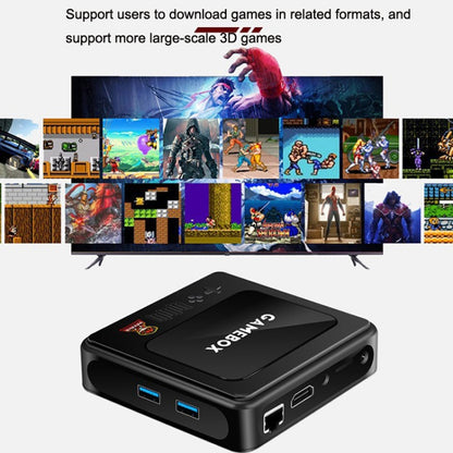 GD10 128G Built-In 40000+ Games Dual System Set-Top Box 3D Home 4K HD TV Game Console Box UK Plug(White) by ANBERNIC
