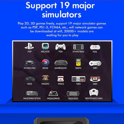 GD10 128G Built-In 40000+ Games Dual System Set-Top Box 3D Home 4K HD TV Game Console Box AU Plug(Black) by ANBERNIC