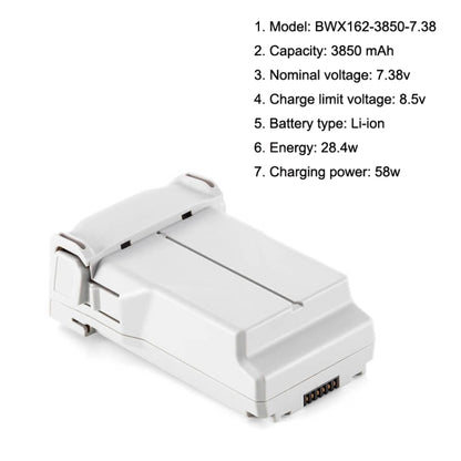 Original DJI Mini 4 Pro / Mini 3 Pro / Mini 3 Long Life Smart Flight Battery 3850 mAh (White) - For DJI Mavic Series by buy2fix | Online Shopping UK | buy2fix