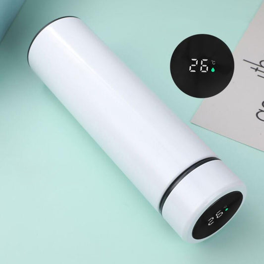 Smart Temperature Display 304 Stainless Steel Vacuum Flask Creative Business Cup For Male And Female Students, Style:High-quality(White) - Vacuum Thermoses & Cups by buy2fix | Online Shopping UK | buy2fix