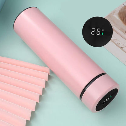 Smart Temperature Display 304 Stainless Steel Vacuum Flask Creative Business Cup For Male And Female Students, Style:High-quality(Pink) - Vacuum Thermoses & Cups by buy2fix | Online Shopping UK | buy2fix