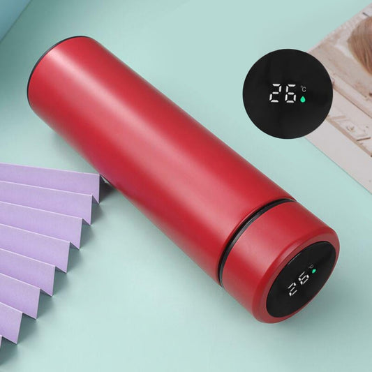 Smart Temperature Display 304 Stainless Steel Vacuum Flask Creative Business Cup For Male And Female Students, Style:High-quality(Red) - Vacuum Thermoses & Cups by buy2fix | Online Shopping UK | buy2fix