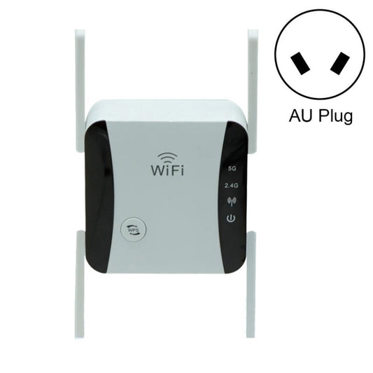 KP1200 1200Mbps Dual Band 5G WIFI Amplifier Wireless Signal Repeater, Specification:AU Plug(White) by buy2fix