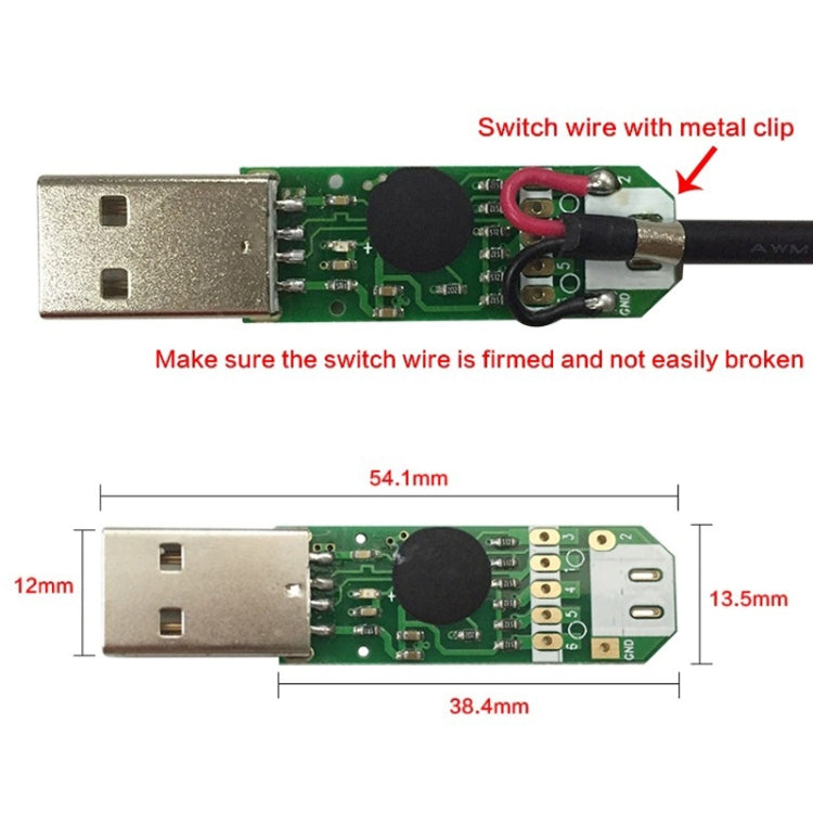 USB Switch Cable Keyboard Mouse Custom Shortcut Keys, Style:6 Switches by buy2fix