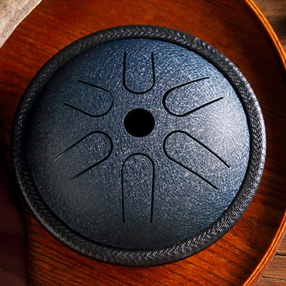 5.5 Inch Pocket Drum Ethereal Hand Drumming Leisure Travel Percussion Instrument(Navy Blue) by buy2fix