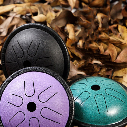 5.5 Inch Pocket Drum Ethereal Hand Drumming Leisure Travel Percussion Instrument(Obsidian) by buy2fix