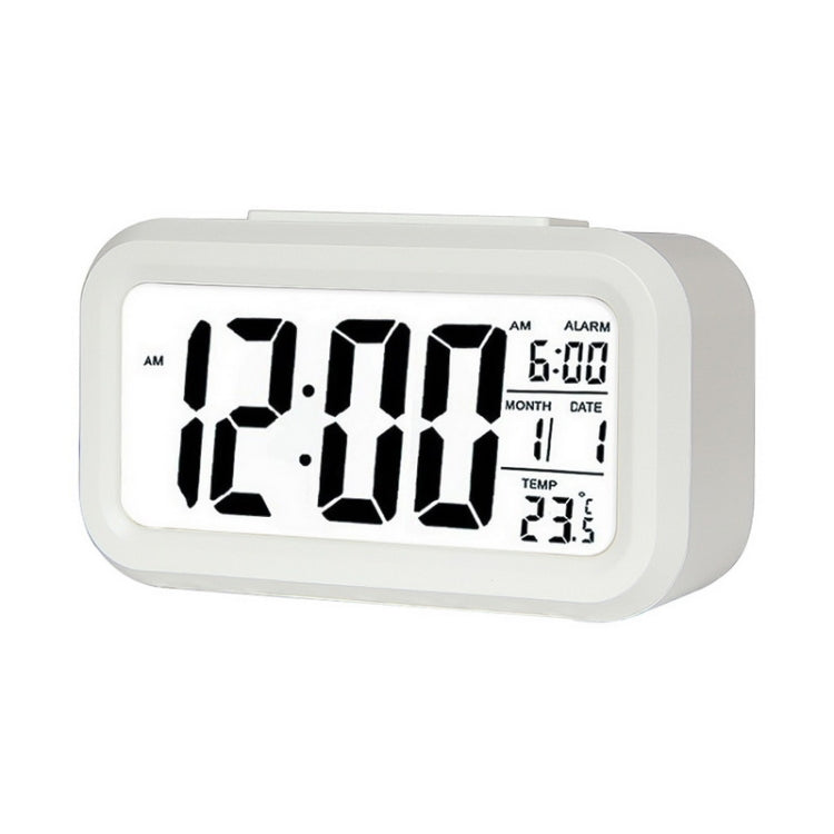 Temperature Type Lazy Snooze Alarm Mute Backlit Electronic Clock(White) - Alarm Clocks by buy2fix | Online Shopping UK | buy2fix
