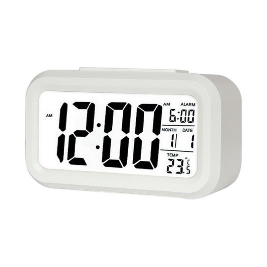 Temperature Type Lazy Snooze Alarm Mute Backlit Electronic Clock(White) - Alarm Clocks by buy2fix | Online Shopping UK | buy2fix