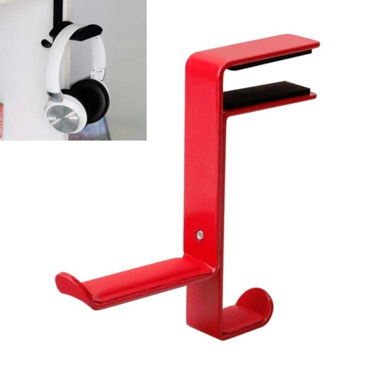 Headphones Racks Desktop Hooks Bookshelves Headset Racks(Red) by buy2fix