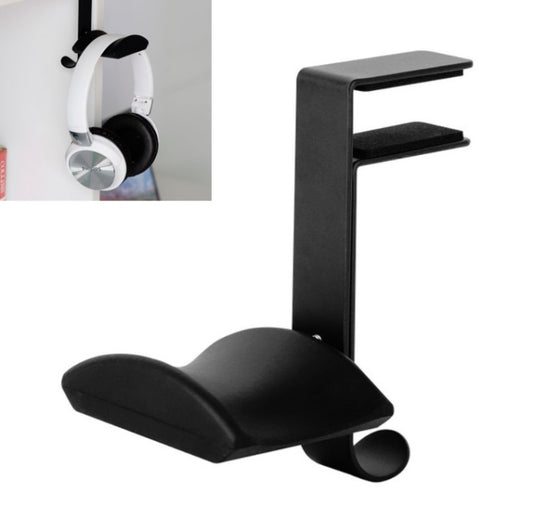 Headphones Racks Desktop Hooks Bookshelves Headset Racks(Upgrade B Black) by buy2fix