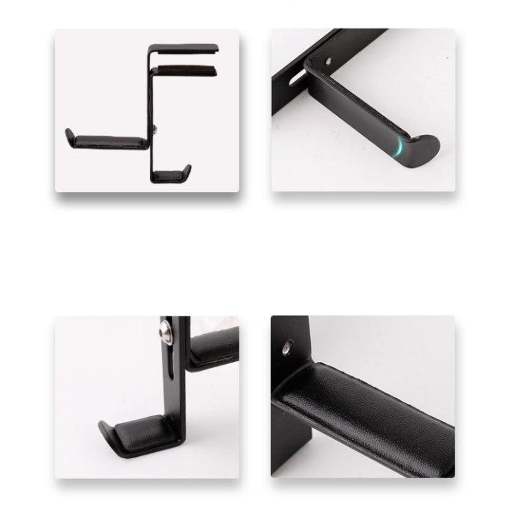 Headphones Racks Desktop Hooks Bookshelves Headset Racks(Upgrade B Black) by buy2fix