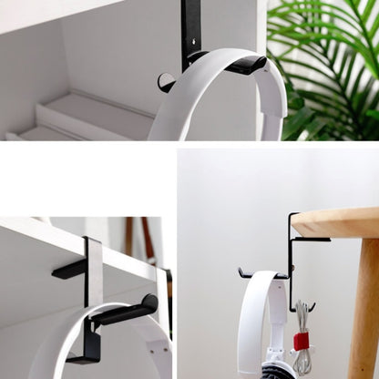 Headphones Racks Desktop Hooks Bookshelves Headset Racks(Upgrade B Black) by buy2fix