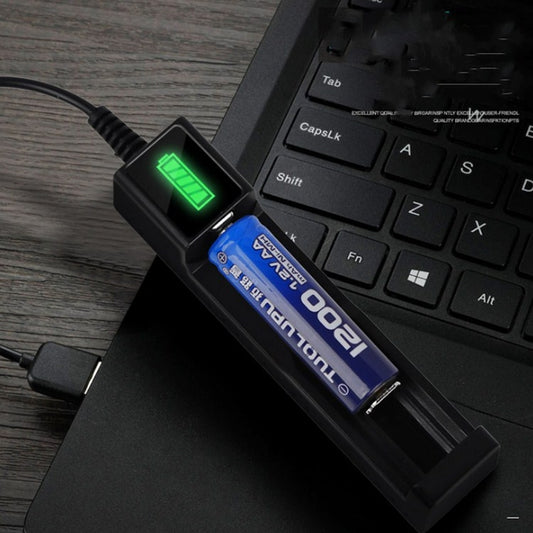 10 PCS USB 18650 Battery Single Slot Holder Charger with Flashlight Function - Charger & Converter by buy2fix | Online Shopping UK | buy2fix