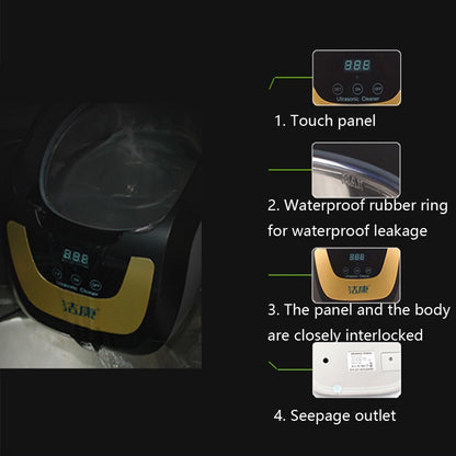 Jie Kang CE-5700A Ultrasonic Cleaner Household Jewelry Denture Glasses Cleaner(EU Plug) - Ultrasonic Cleaner by Jie Kang | Online Shopping UK | buy2fix
