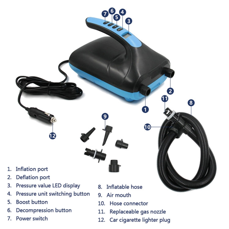 Surf Paddle Board Canoe Inflatable Boat Car High Pressure Electric Air Pump - Inflatable Pump by buy2fix | Online Shopping UK | buy2fix