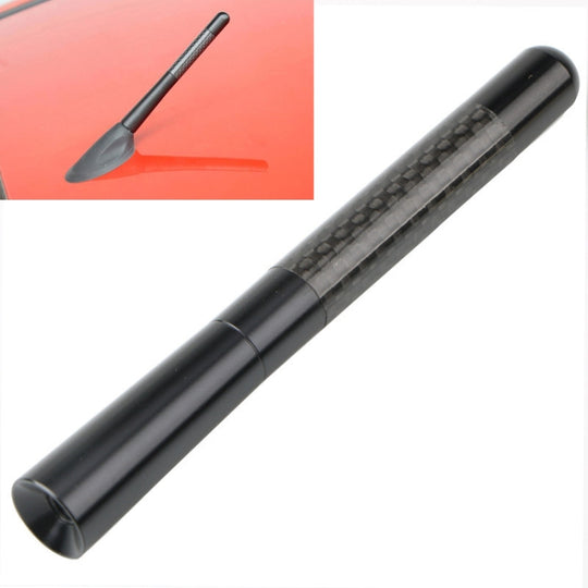5 PCS Aluminum Alloy Carbon Brazing Antenna Car Decoration Beautiful Antenna Car Roof Antenna Modification(Black)