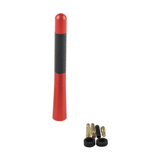 5 PCS Aluminum Alloy Carbon Brazing Antenna Car Decoration Beautiful Antenna Car Roof Antenna Modification(Red) by buy2fix